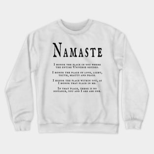 Namaste Yoga Meditation Crewneck Sweatshirt